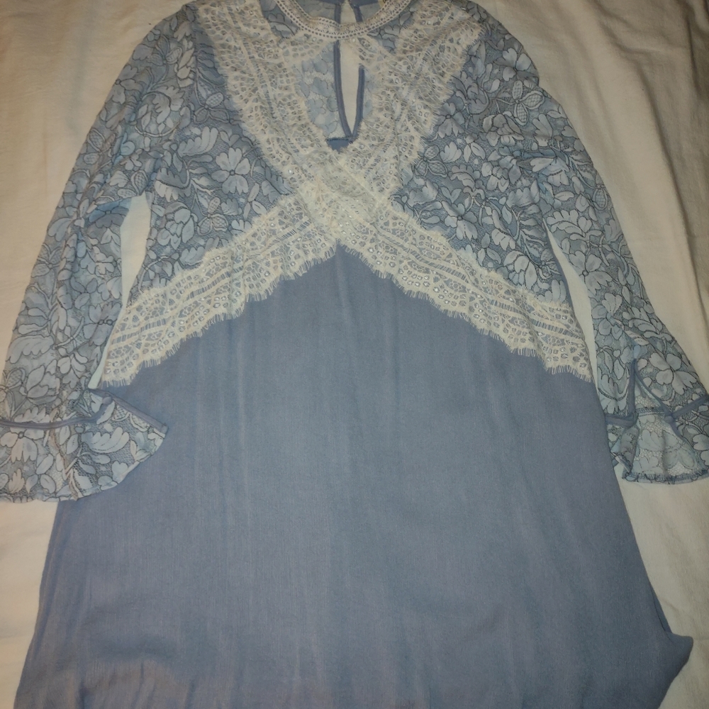 Tassels N Lace blue 1X dress